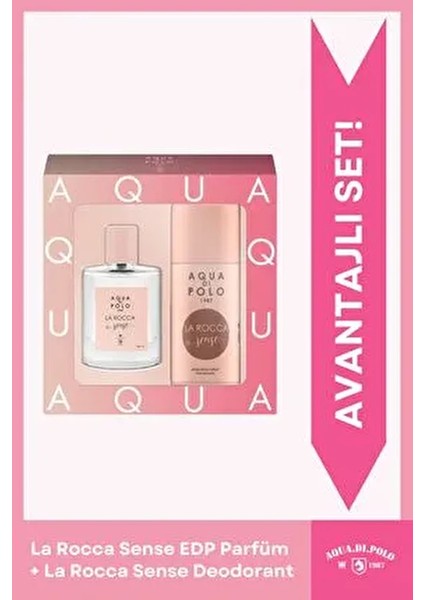 La Rocca Sense Edp Kadın Parfüm 50 ml ve La Rocca Sense Deodorant 150 ml Seti | Çiçeksi, Oryantal fırsatları