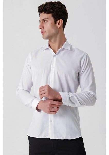 Gk 677 Slim Fit Beyaz Altro Gömlek fırsatları
