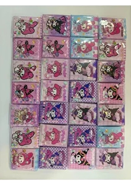 Kuromi, My Melody Mini Sticker ve Not Defteri Sulu Kapak (5 Adet)