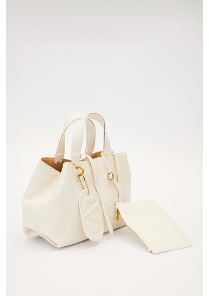 Krem Cüzdan Detaylı El Çantası fiyatları