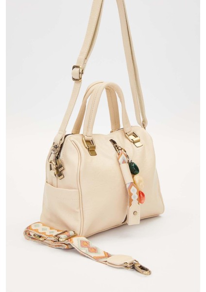 Krem Taş Kuşak Aksesuarlı El Çantası fiyatları