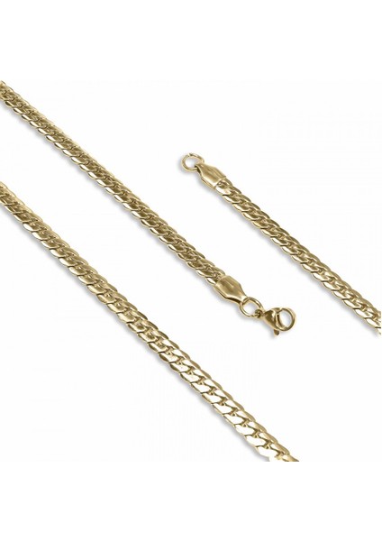 Mestore Yassı Yılan Sırtı Çelik Kolye 1.2mm x 4mm 3168CEK039