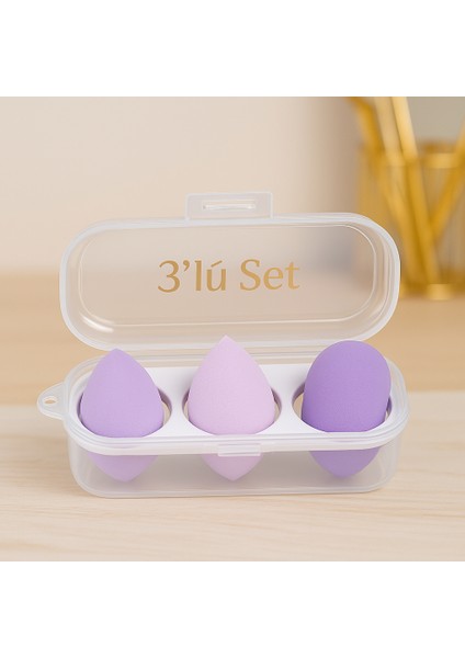 3'lü Makyaj Sünger+5'l Kutulu Makyaj Fırçası Seti fiyatları