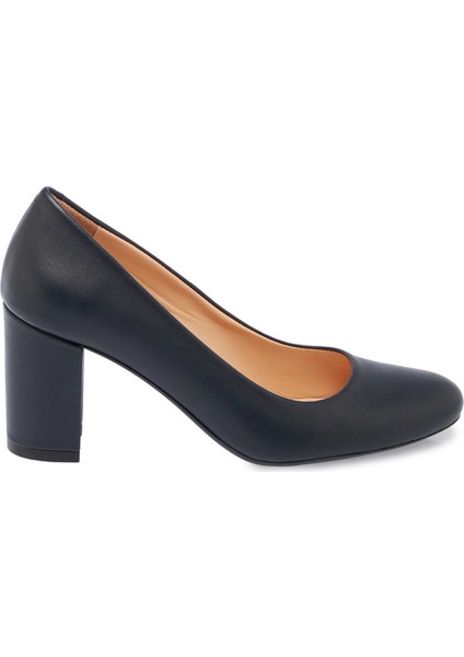 Lacivert Hakiki Deri Kadın Topuklu Ayakkabı - K25I1AY67794-A31 modelleri