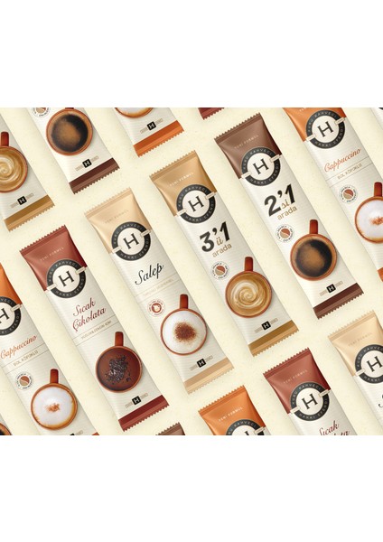10’ Lu Karışık Sıcak Içecek Paketi (Sıcak Çikolata-Salep-Cappuccino-2’si 1 Arada-3’ü 1 Arada) fiyatları