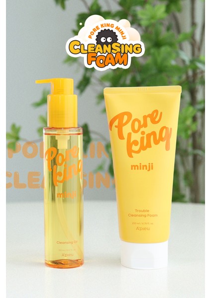 Gözenek Arındıran&Siyah Nokta Karşıtı Temizleme Köpüğü A'PIEU Pore King Minji Trouble Cleansing Foam