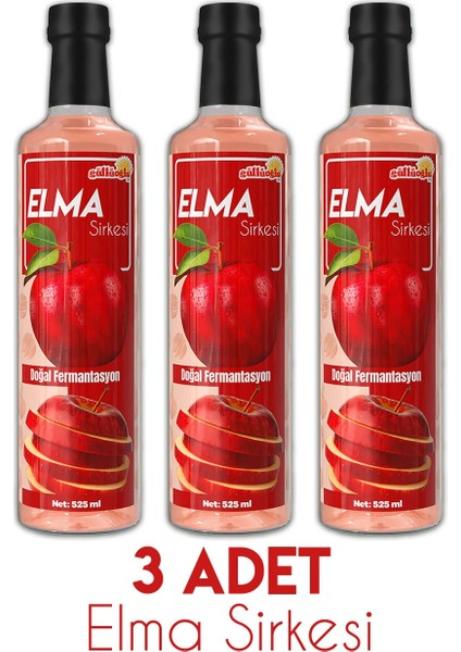 Elma Sirkesi x 3 Adet 525 ml