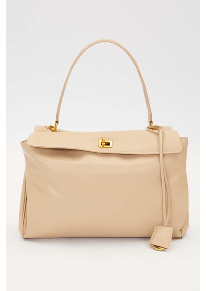 Vizon Gold Kilit Detaylı El Çantası