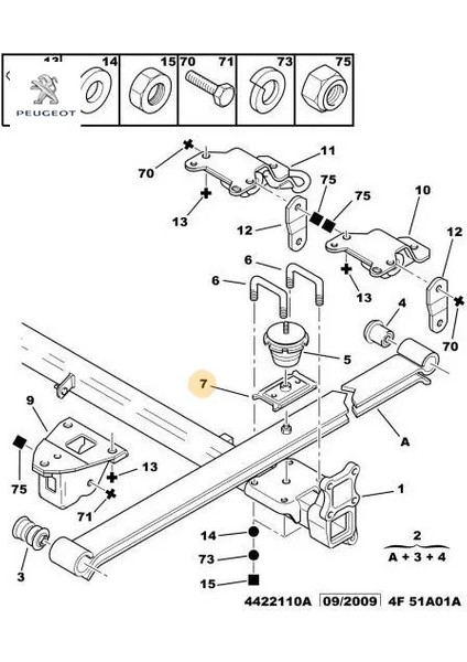 Arka Makas Bağlan Aparati Peugeot 5146.10