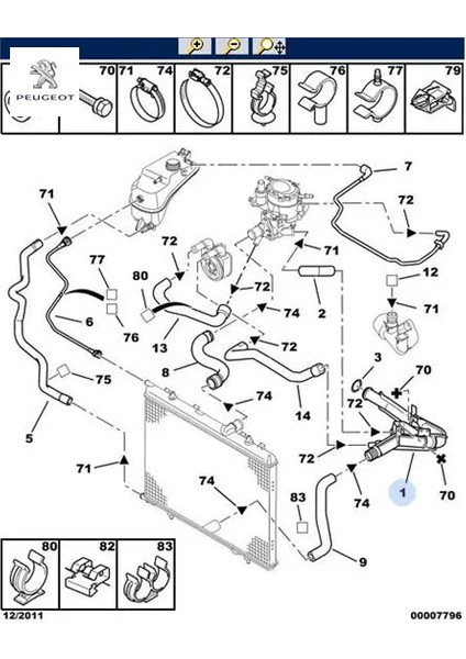 Su Dağitim Borusu Partner 02-08 1.9d Peugeot Peugeot, Cıtroen 1323.G8
