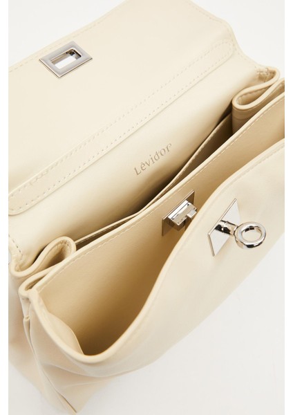 Krem Metal Tokalı El Çantası fırsatları