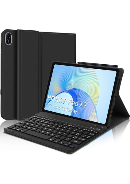 Honor Pad X9 11.5 Inç 2023 Uyumlu Klavyeli Tablet Kılıf Kablosuz Bluetooth Özellikli Kalem Tutuculu
