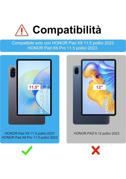 Honor Pad X9 11.5 Inç 2023 Uyumlu Klavyeli Tablet Kılıf Kablosuz Bluetooth Özellikli Kalem Tutuculu fiyatları