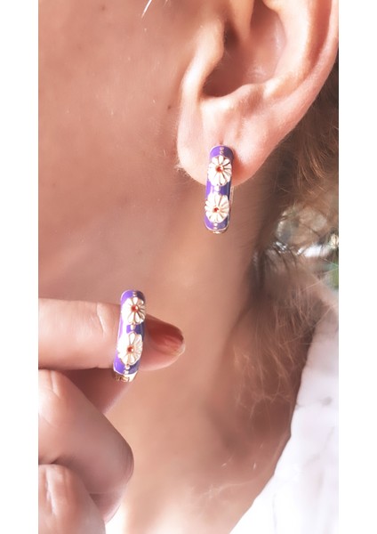 Renkli Saten Mineli Pirinç Kaplama Zamak Küpe fiyatları