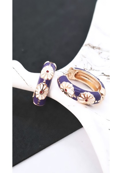 Renkli Saten Mineli Pirinç Kaplama Zamak Küpe modelleri