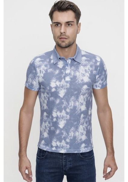 Ts 798 Slim Fit Mavi Spor T-Shirt