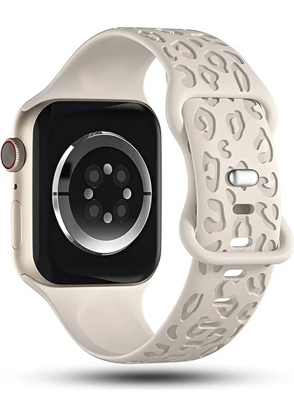Apple Watch 10 42MM – 6 7 8 9 10 Se Uyumlu 38-40-41MM Leopar Desenli 2'li Silikon Kordon Seti fırsatları