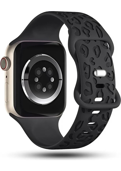 Apple Watch 10 42MM – 6 7 8 9 10 Se Uyumlu 38-40-41MM Leopar Desenli 2'li Silikon Kordon Seti indirimleri