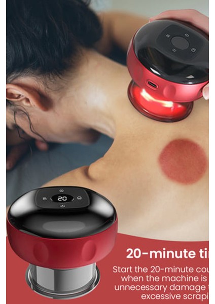 Şarjlı Vakumlu Anti Vantuz Işık Isıtma Bardak Hacamat Kupa Masaj Aleti fiyatları