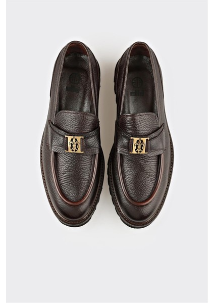 Kahve Deri Erkek Klasik Loafer fırsatları