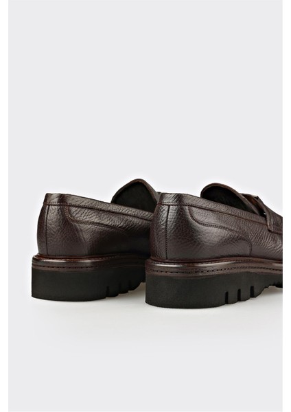 Kahve Deri Erkek Klasik Loafer indirimleri