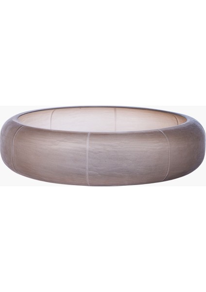 35X9CM Yayvan Cam Vazo Kahverengi