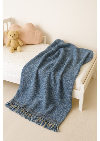 Erkek Çocuk Odası Müslin Örtü Mavi 170 x 220