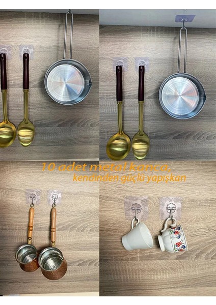 10 Adet Şefaf Yapışkanlı Banyo Askısı Güçlü Yapışkanlı Mutfak Askısı Stiker Kancalı Askı fiyatları