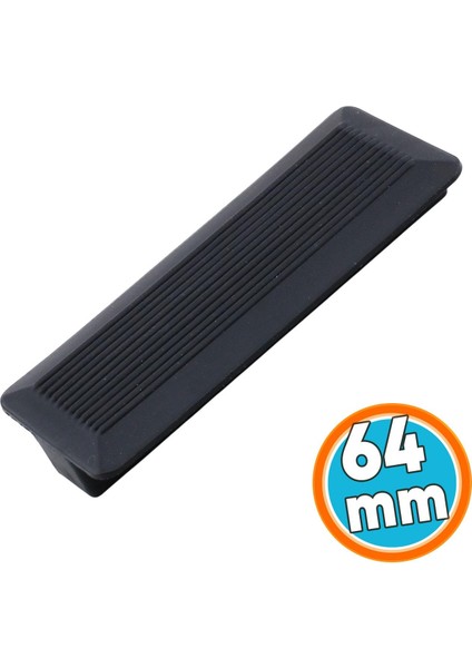 Plastik Kulp 64 mm Mutfak Mobilya Çekmece Mutfak Dolap Dolabı Kulpları Kapak Kulbu 6.4 cm Siyah