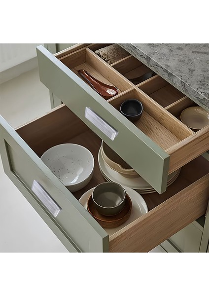 Plastik Kulp 64 mm Mutfak Mobilya Çekmece Mutfak Dolap Dolabı Kulpları Kapak Kulbu 6.4 cm Gümüş fırsatları