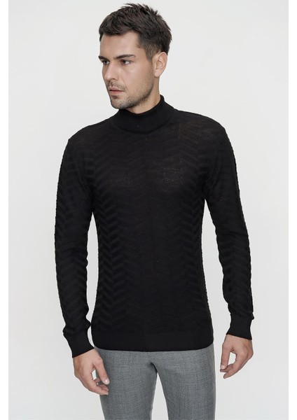 Tr 836 Siyah Balıkçı Triko