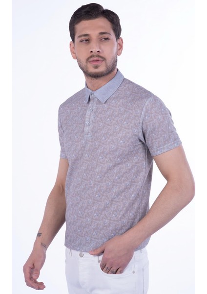 Ts 800 Slim Fit Bej Spor T-Shirt