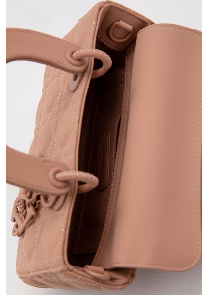 Pembe Zincir Aksesuarlı Kapitone El Çantası modelleri