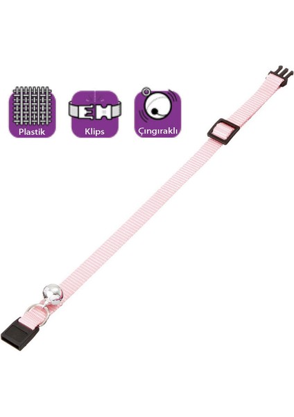 Karlıe Boyun Tasma Çıng. 30 cm Toz Pembe Nrmsa