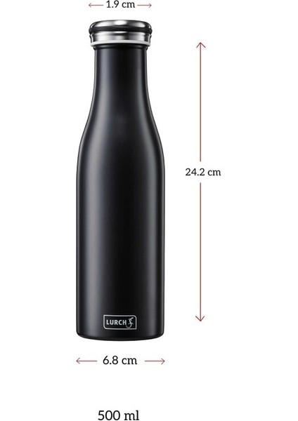 - 500 ml Mat Siyah, Paslanmaz Çelik Termos - Çift Cidarlı, Sızdırmaz - 240908 fiyatları