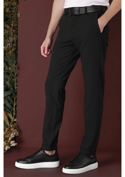 Slim Fit Yan Cepli Dokulu Esnek Casuel Koyu Yeşil Pantolon P 1139 fırsatları