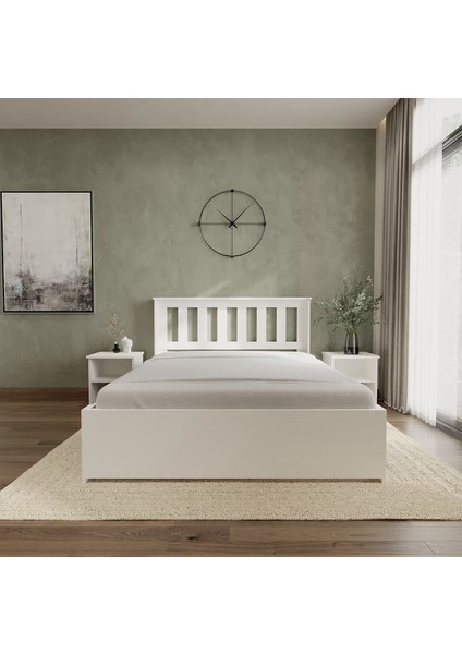 Stark Beyaz Kolay Kurulum Karyola modelleri