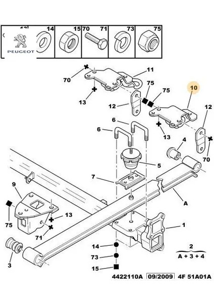 Sol Arka Yay Yuvasi Boxer Peugeot 5145.15