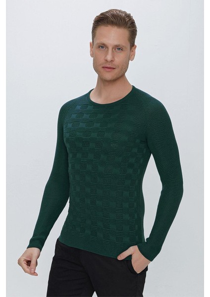 Tr 854 Slim Fit Zümrüt Yeşil Klasik Triko modelleri