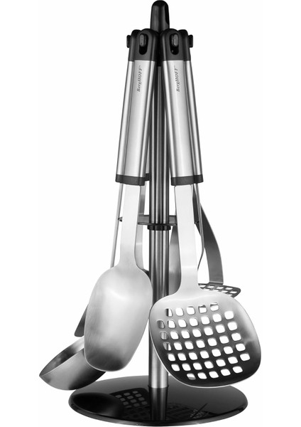 2800645 Mutfak Yardımcısı Seti, Paslanmaz Çelik, Metal, 13,5 x 22,5 x 45 Cm, 8 Birim