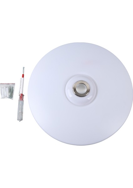 Powermaster PM-27331 Beyaz 34*9 cm 24 Watt Bluetooth Hoparlörlü Tavan Aydınlatma (AL-BL301) Tornavida Hediyeli modelleri