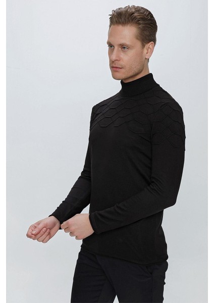 Tr 851 Slim Fit Siyah Klasik Triko modelleri