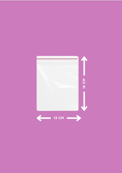 Posetciniz Kilitli Şeffaf Poşet 13X16 cm 100 Adet Saklama Poşeti