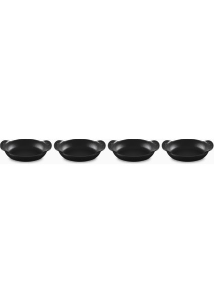 Gourmand 4’lü Mini Döküm Demir Fırın Tepsisi Seti Oval 15 Cm, 300 ml