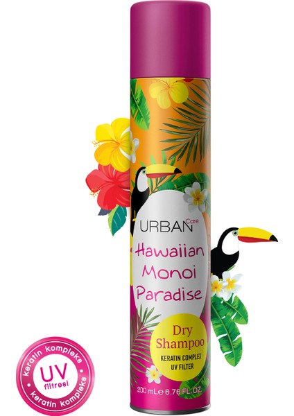 Hawaiian Monoi Hacimlendirici Kuru Şampuan Seti 2X200ML- Vegan - Uv Korumalı modelleri