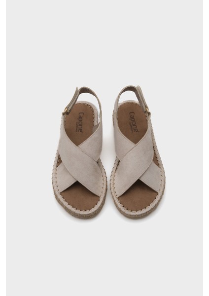 Çapraz Bantlı Kadın Espadril Sandalet