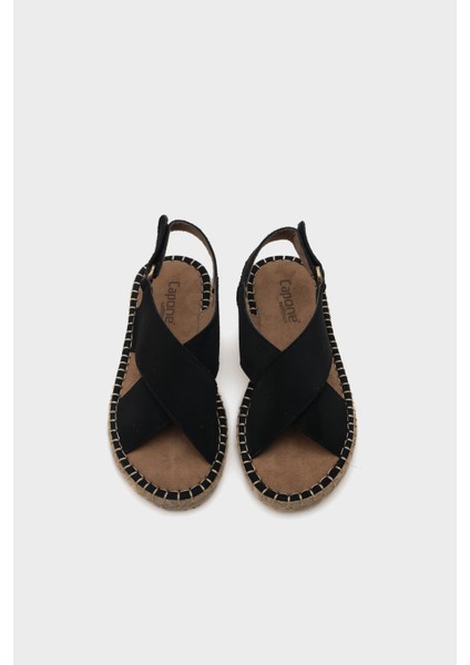 Çapraz Bantlı Kadın Espadril Sandalet