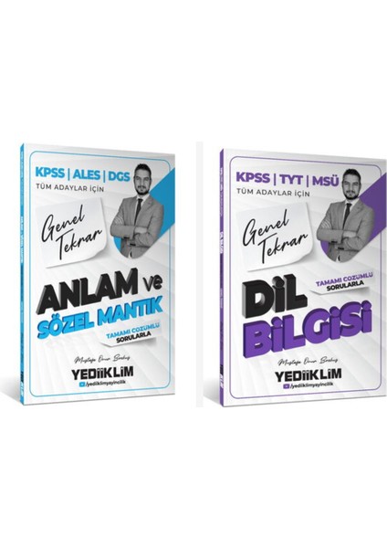 Yediiklim 2026 Kpss Ales Dgs Anlam ve Sözel Mantık ve Dil Bilgisi