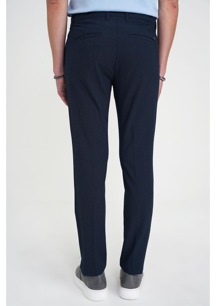 Comfort Fit Beli Lastikli Tek Pileli Dokulu Lacivert Pantolon P 1193 indirimleri