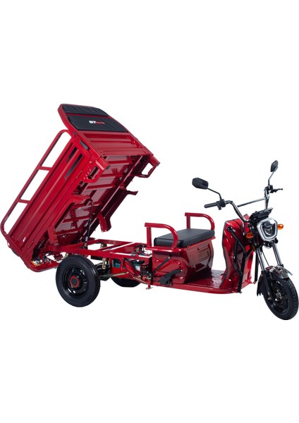 GF710 3 Tekerli Kasalı Elektrikli Moped - Kırmızı fiyatları